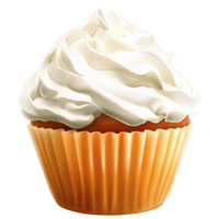 a cup cake with fresh cream 